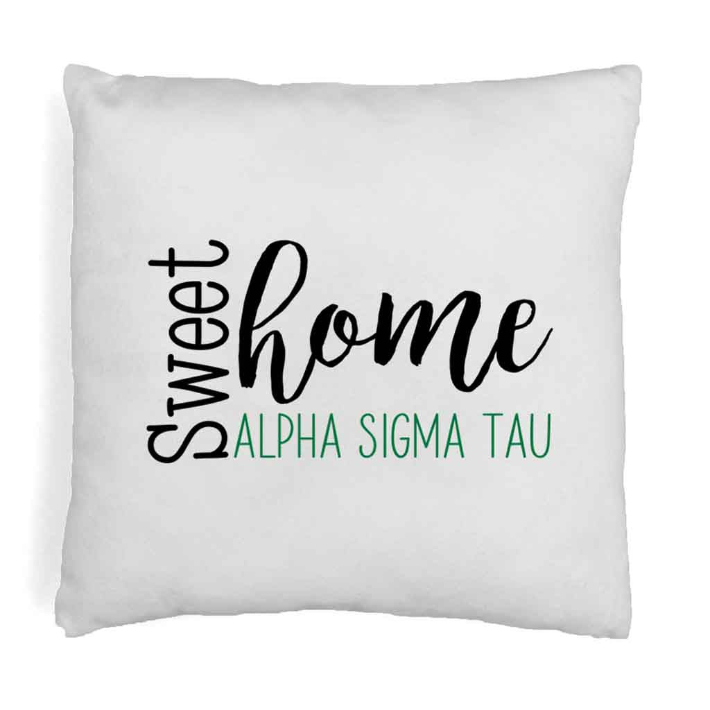 Sweet Home Alpha Sigma Tau Throw Pillow Cover for Sorority Room Decor