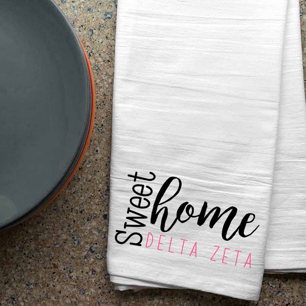 Sweet Home Delta Zeta Sorority Kitchen Towel