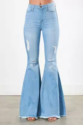 Taylee Distressed Flare [online exclusive]