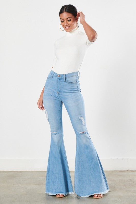 Taylee Distressed Flare [online exclusive]