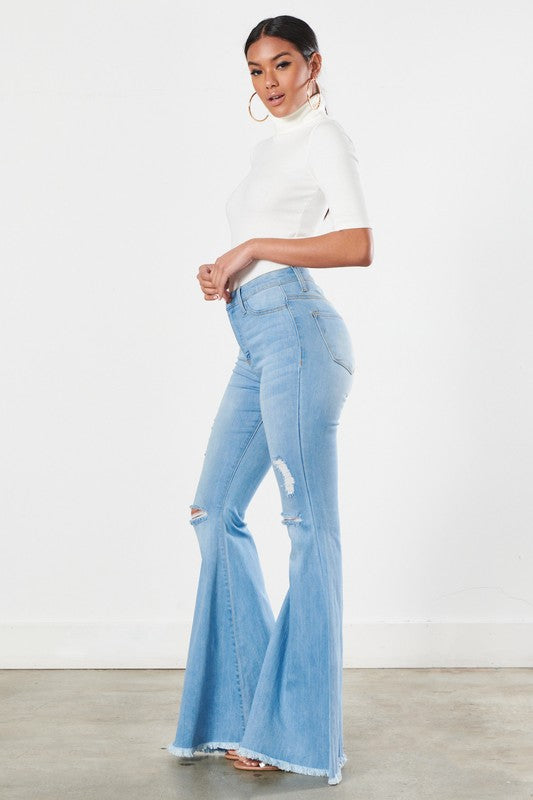 Taylee Distressed Flare [online exclusive]