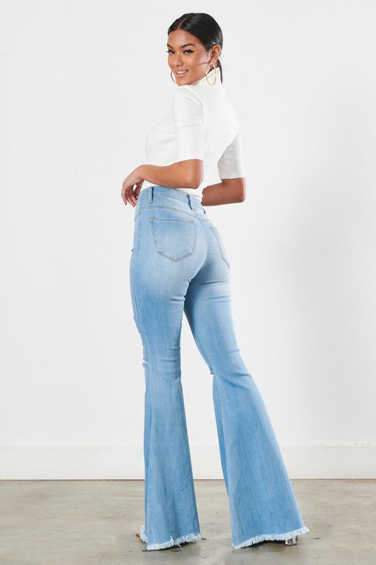 Taylee Distressed Flare [online exclusive]