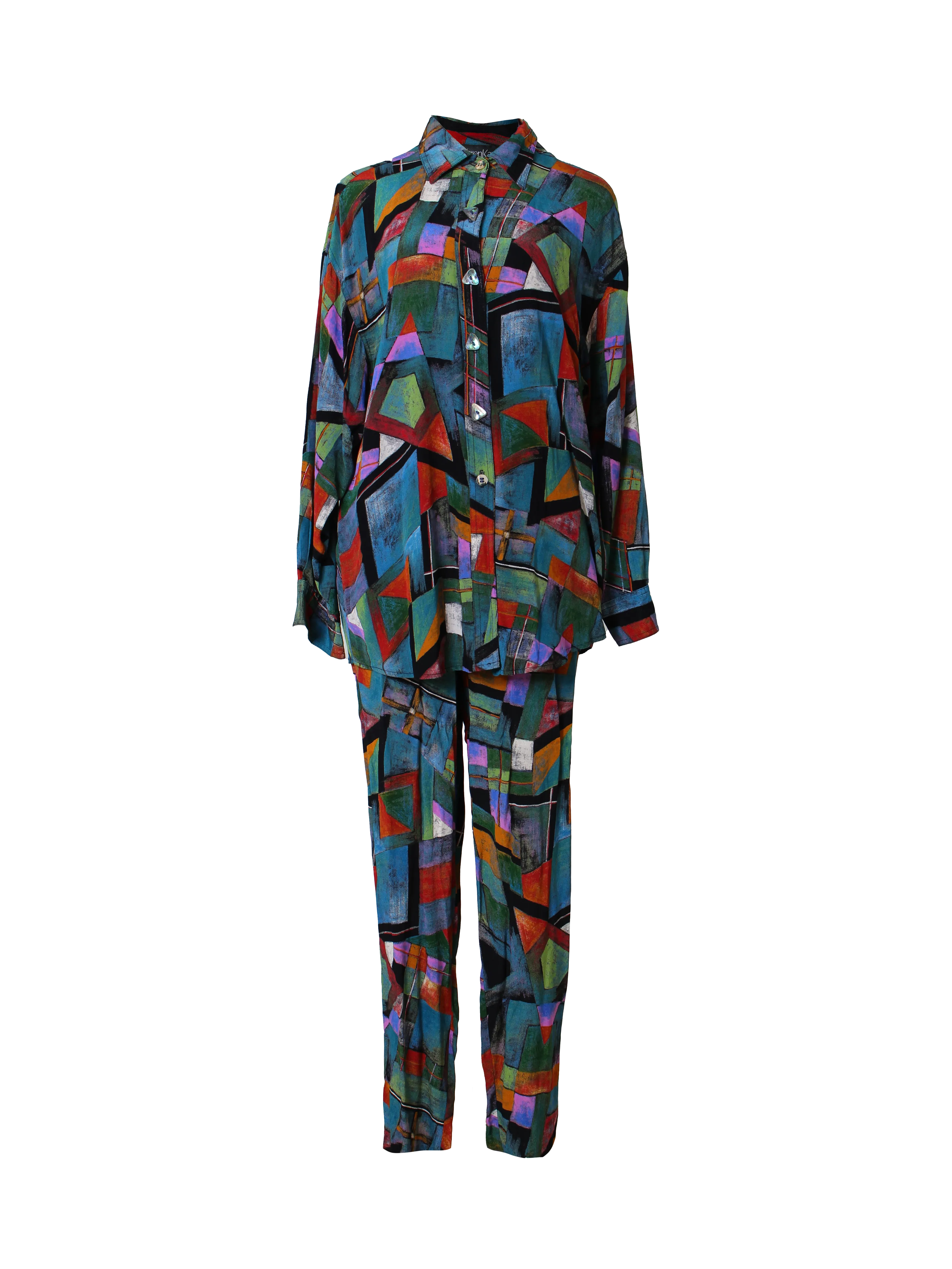 Vintage Abstract Pants Set