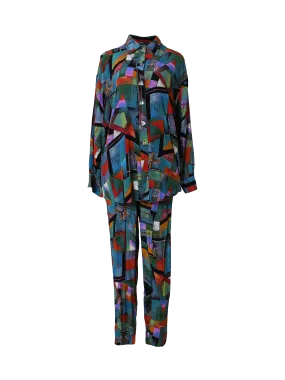 Vintage Abstract Pants Set