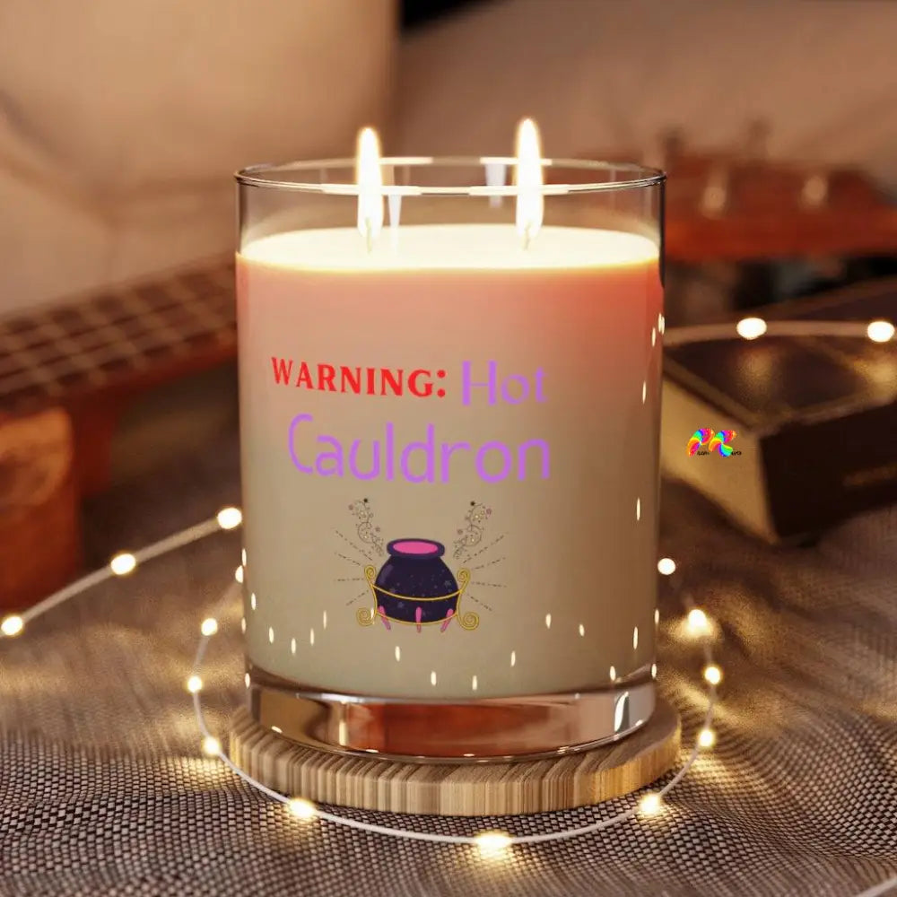 Warning: Hot Cauldron Scented Candle - Full Glass, 11oz