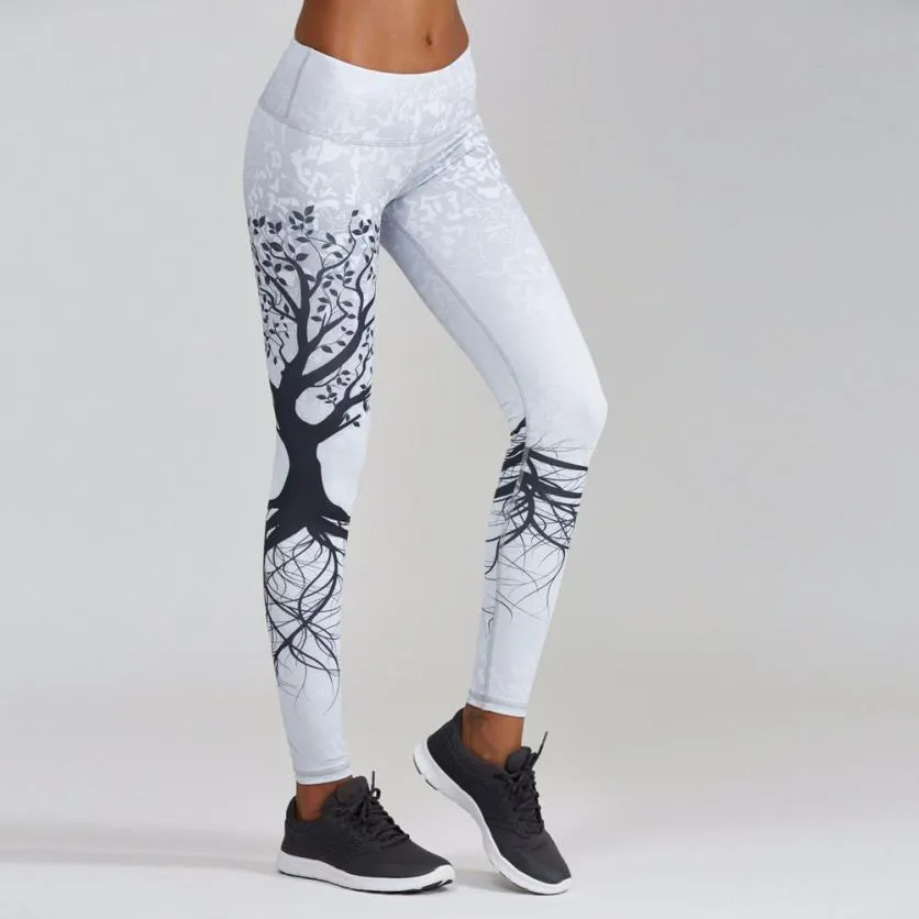 Women Printed Sports Yoga Workout Gym Fitness Exercise Athletic Pants Sport Leggings Running Pants Women Stretchy Gym Tights